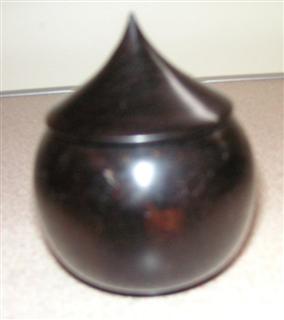 Ebony onion pot by Paul Hunt